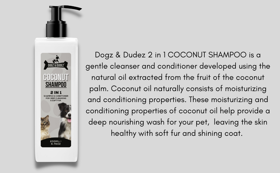 Buy Dogz & Dudez Coconut Dog Shampoo for Dogs & Cats Anti Itch and Anti
