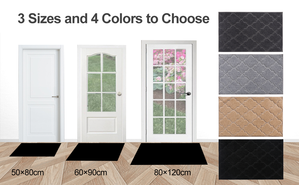 COSY HOMEER Door Mat 50 x 80cm, Absorbent Doormats NonSlip Indoor