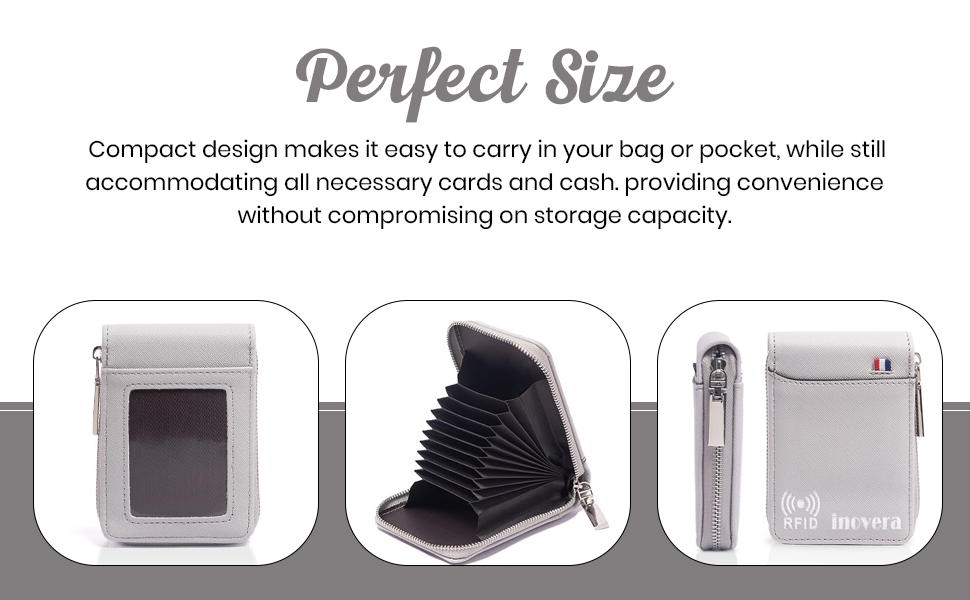 SPN-JGSP Cards, Money, Coin Holder Purse - RFID Blocking Secure Zipper Wallets