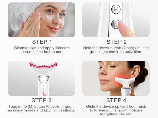 7 in 1 Skin Care Tools 美顔器 ホワイト Facial Massager Skin Care Tools 7 In 1 Face Lifting Machine