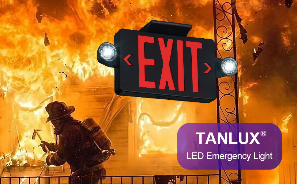 exit sign with emergency lights