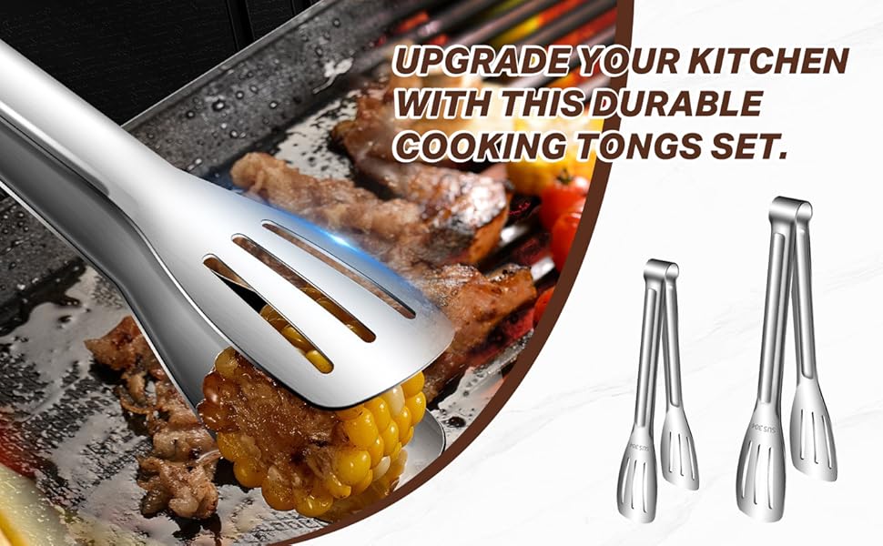 Durable Cooking Tongs Set For Kitchen