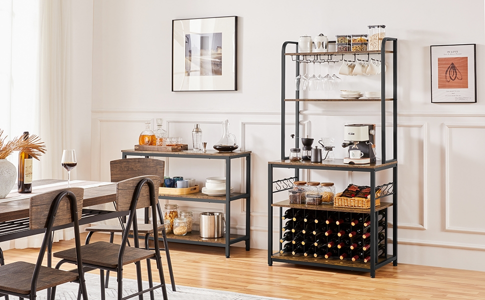 Yaheetech Wine Bakers Rack, 32Bottle Wine Rack