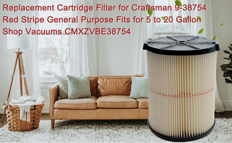 2 Pack Replacement Filter for Craftsman CMXZVBE38754 00938754 Red