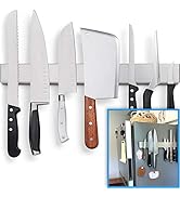 Fridge Applicable 17 Inch Stainless Steel Magnetic Knife Holder – Professional Double Sided Knife...