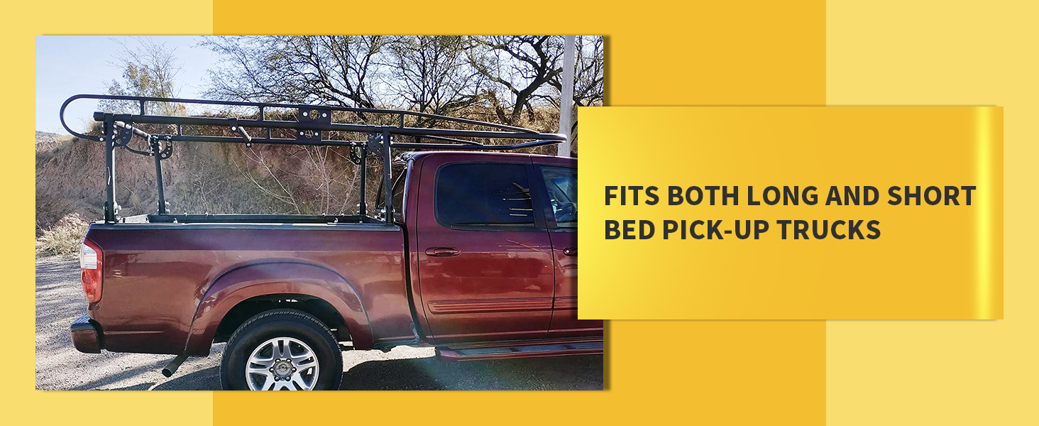 ECOTRIC 6Pcs 1000 LBS Adjustable Truck Bed Rack Contractor