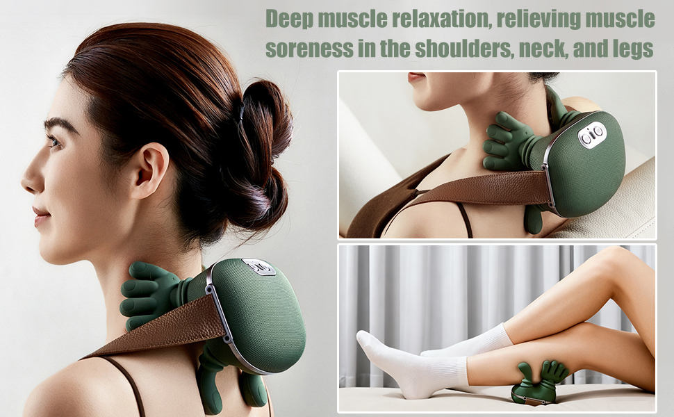 Deep muscle relaxation, relieving muscle soreness in the shoulders, neck, and legs.
