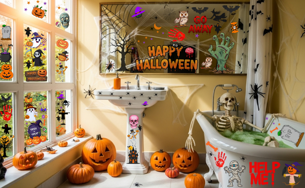 Halloween window stickers