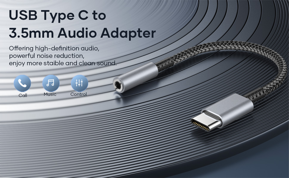 bakibo Adapter USB C Auf Klinke, USB C Klinke Adapter 3.5mm USB C