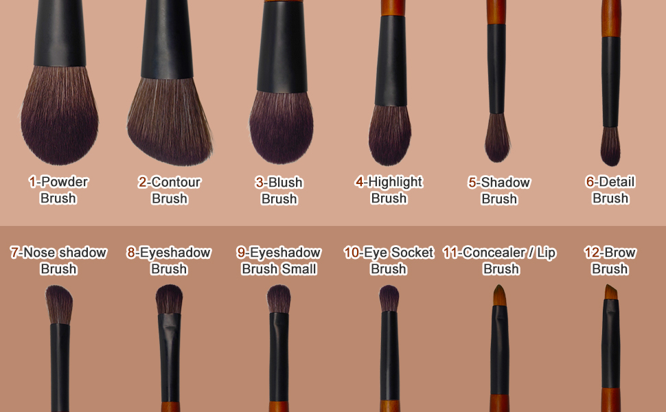 Reis Make-up Kwasten Draagbaar 