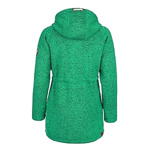 Dry Fashion dames wollen fleece mantel winterjas vrouwen outdoor jas winterjas capuchon