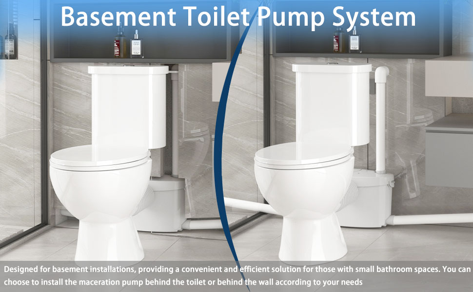 Little Meerkat Macerator Pump 600w Basement Toilet Pump System For Upflush Toilet, Macerating