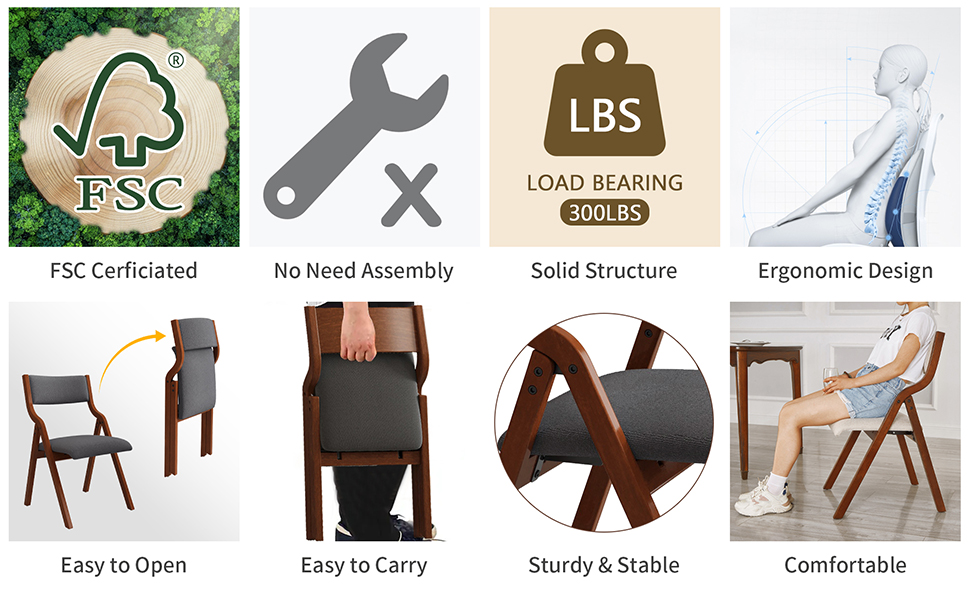 Comfortable FSC Cerficiated,Soild Structure,Ergonomic Design Easy Open&Carry Sturdy&Stable