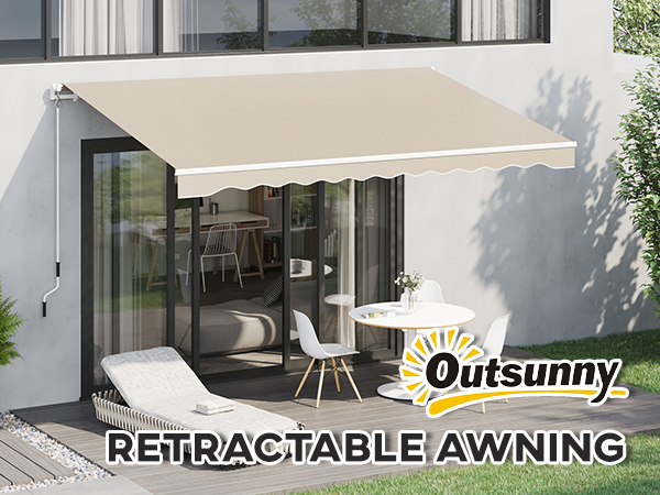 Amazon.com : Outsunny 13' x 8' Retractable Awning, Patio