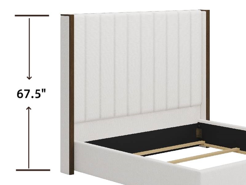 MENARD　メルファム Amazon.com: Merax Linen Wingback King Bed Frame Platform
