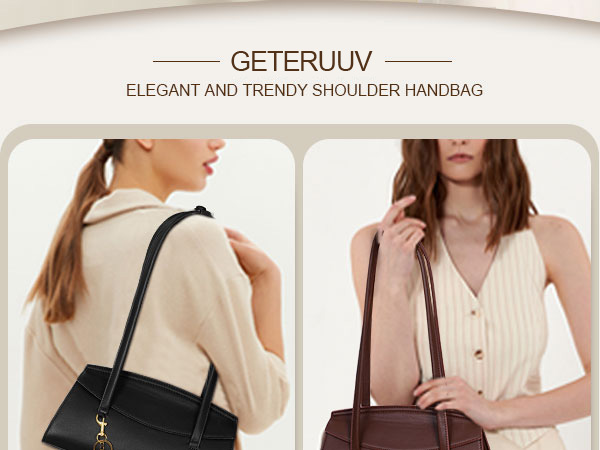 Amazon.com: GETERUUV Shoulder Bag Black Purse for Women