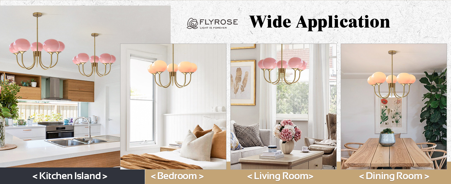 Pink Glass Ceiling Light