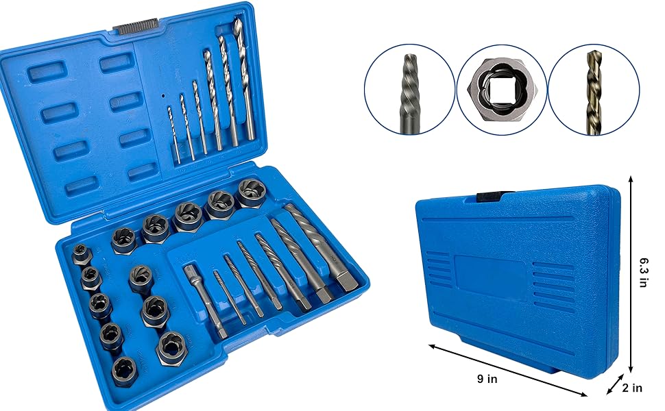 TR TOOLROCK 26Piece Easy Out Screw Extractor Bolt Extractor Set and