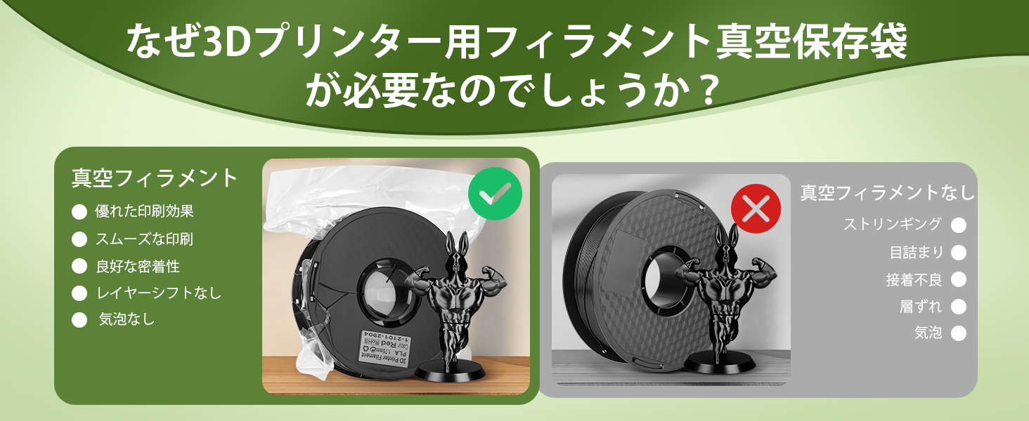 3Dプリンターフィラメント保管袋