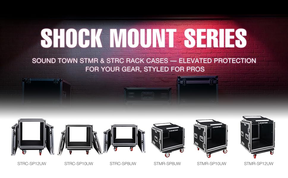 Amazon.com: Sound Town Shock Mount 8U ATA Rack Case with 21