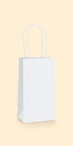 white small gift bags