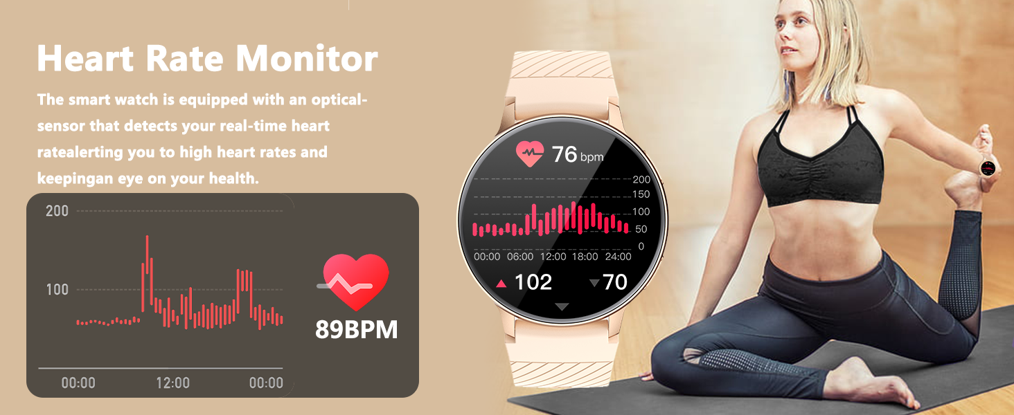 Smart Watch for Women Men, (Answer/Make Calls) Smartwatch for Android and iOS Phones