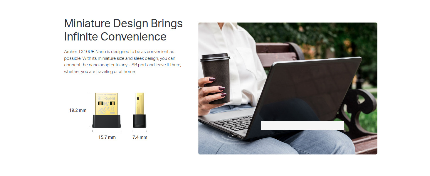Archer TX10UB Nano AX900 Nano Wi-Fi 6 Bluetooth 5.3 USB Adapter