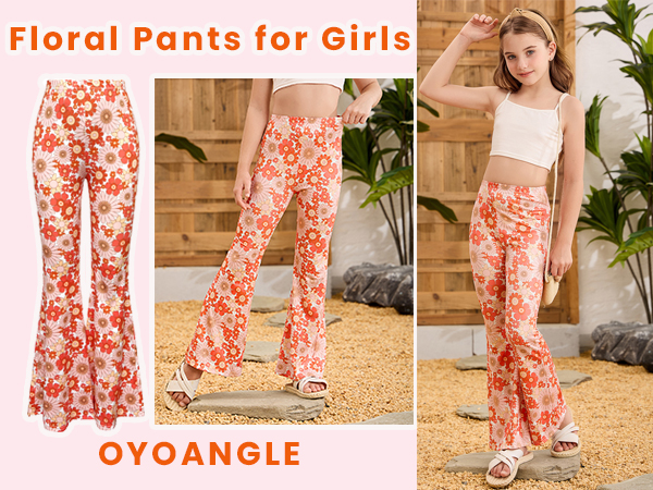 Amazon.com: OYOANGLE Girl's Boho Floral Print Elastic Waist