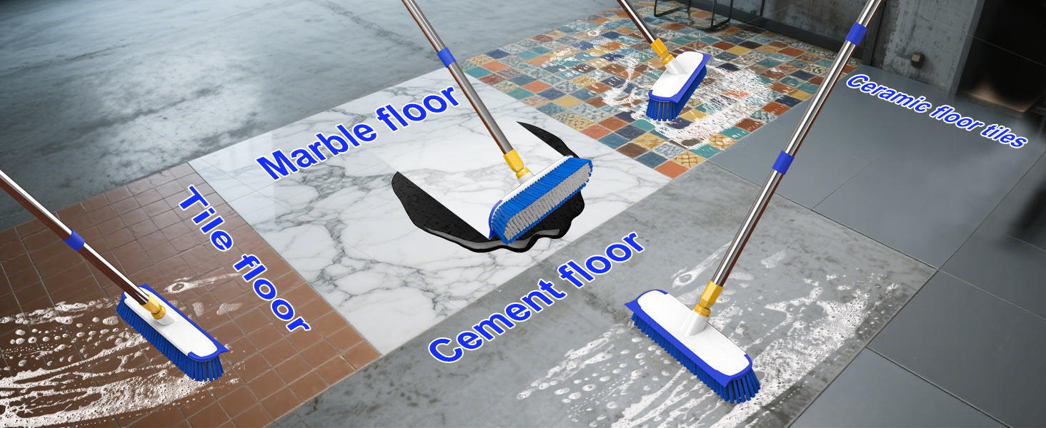 scrubbing brush with long handle