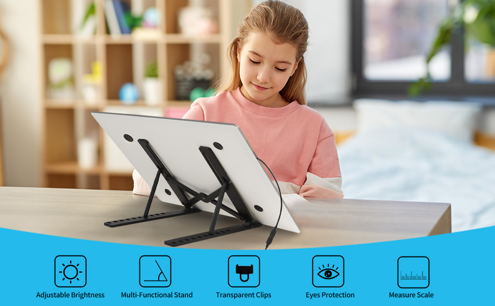 A3 Light Pad for Diamond Painting Drawing Light Box with Stand