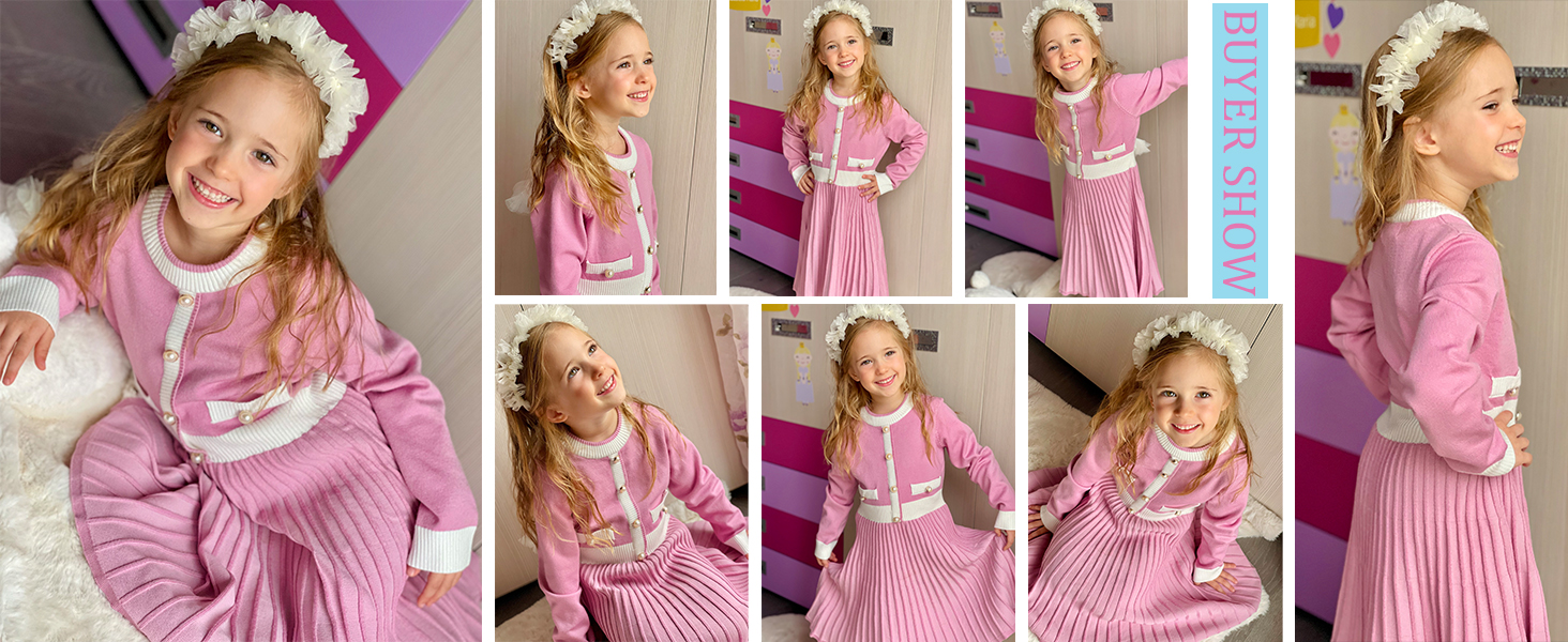 girls purple sweater dress