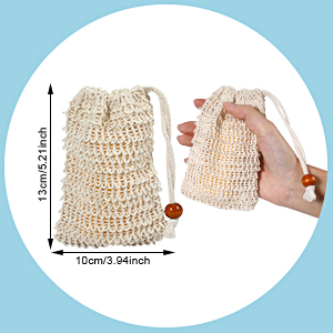 Organic Soap Bag With Pouch Holder for Shower Bath 
