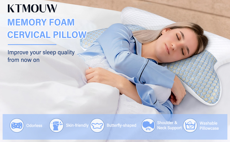 Cervical Pillow Orthopedic Memory Foam Pillow Ergonomic Pillows for
