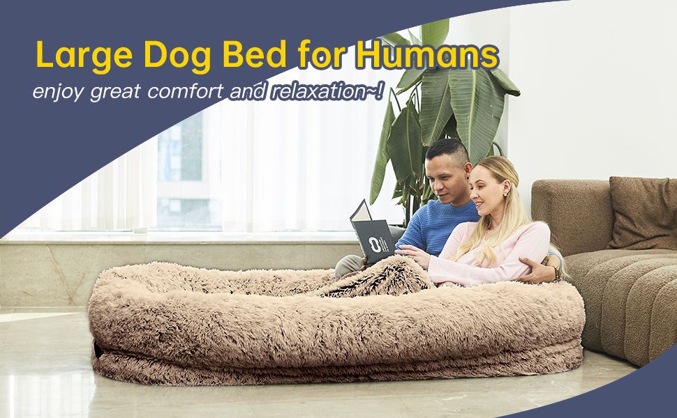 Human Dog Bed for Humans Adults Size or Large Pets Bean