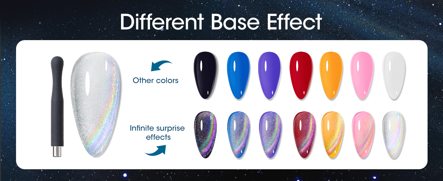 Cat Eye Gel Nail Polish Rainbow