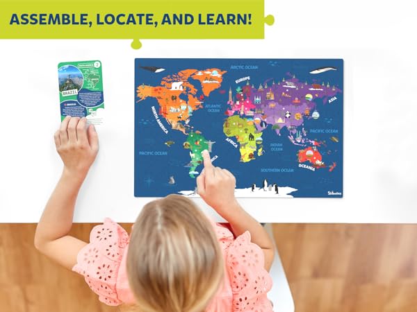 Amazon.com: Skillmatics World Map Puzzle - 96 Piece Jigsaw Puzzle