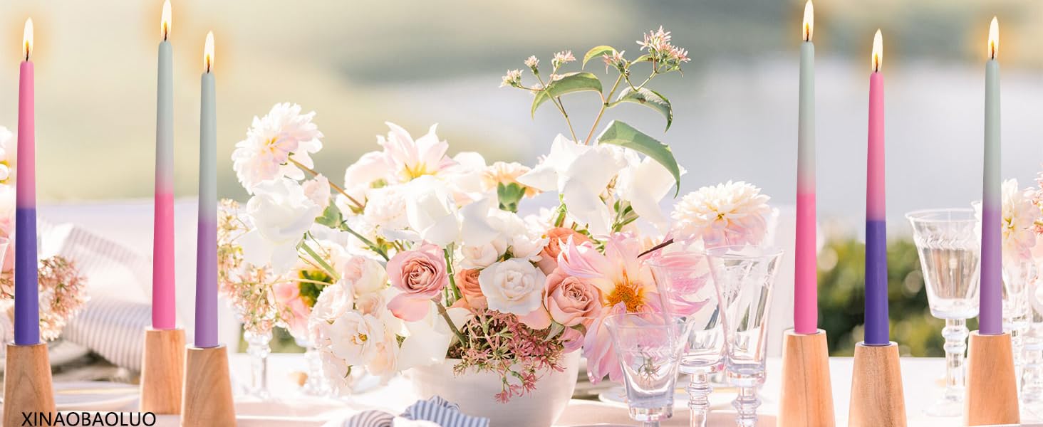 green candles 10 inch