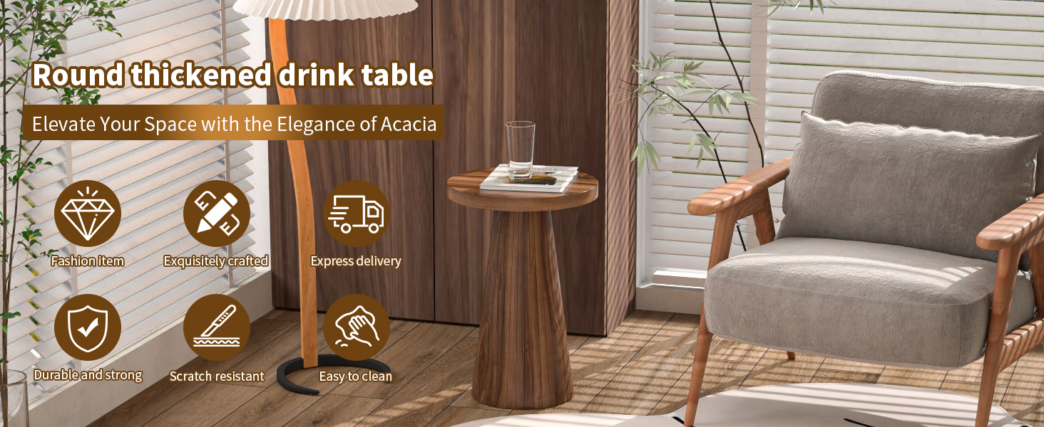 small pedestal side table