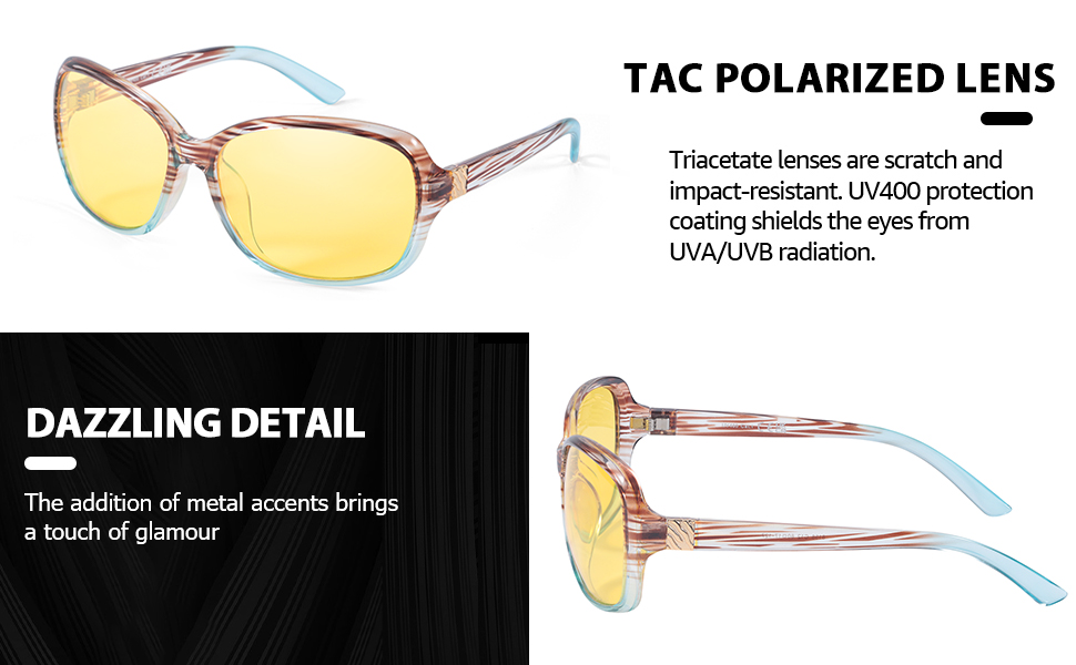 TJUTR Night Driving Glasses for Women, Anti Glare & Enhance