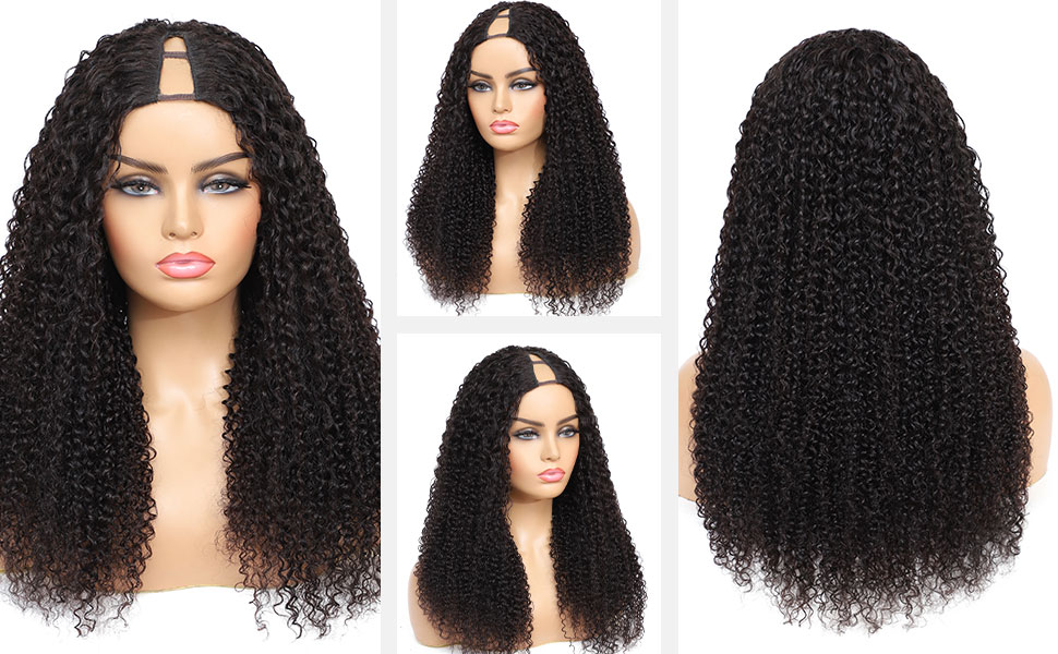 V Part Human Hair Wig