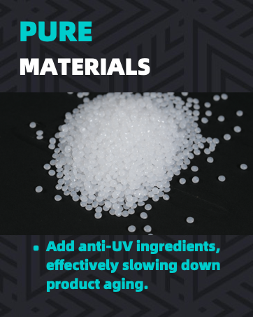 PURE MATERIALS Add anti-UV ingredients, effectively slowing down product aging.
