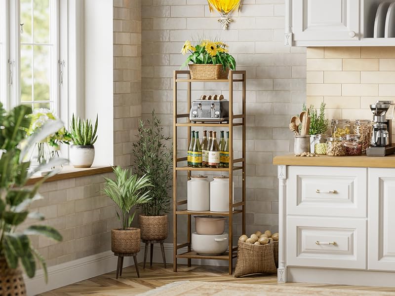 bamboo bookshelf freestanding