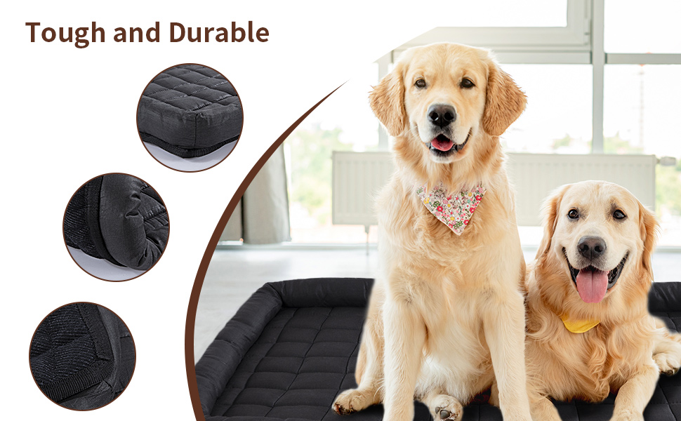 HOMBYS Chew Proof Orthopedic Dog Bed for Aggressive Chewers 23"x17", Upgraded