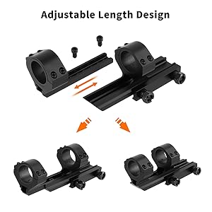 Amazon | FOCUHUNTER マウントリング 20mm 長さ調整可能 リング