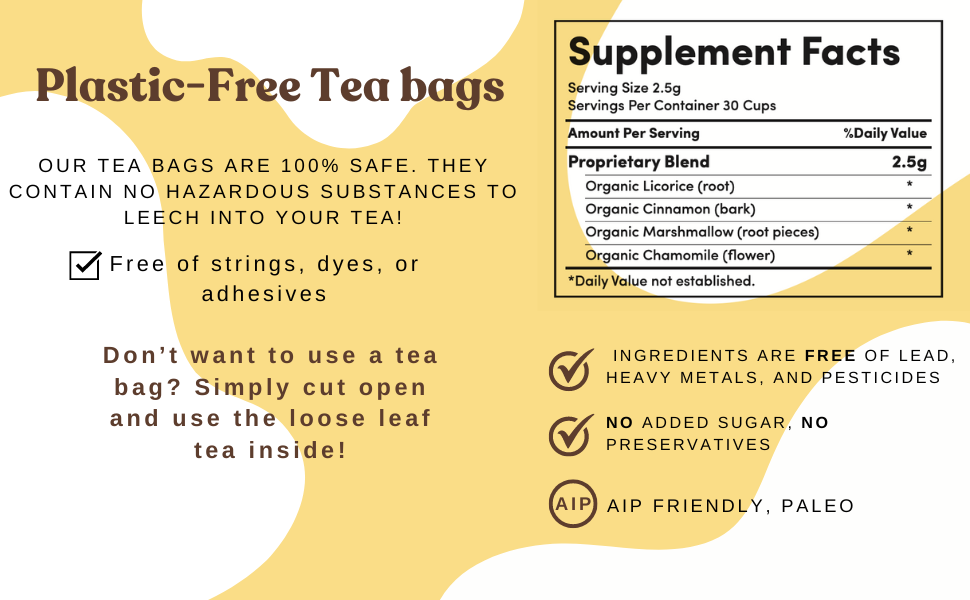 leaky gut digestive organic tea