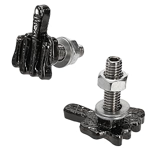 Yarlung 8 Pack License Plate Screws Kit, Finger Shape Stainless Steel License Plate Bolts Fasteners 