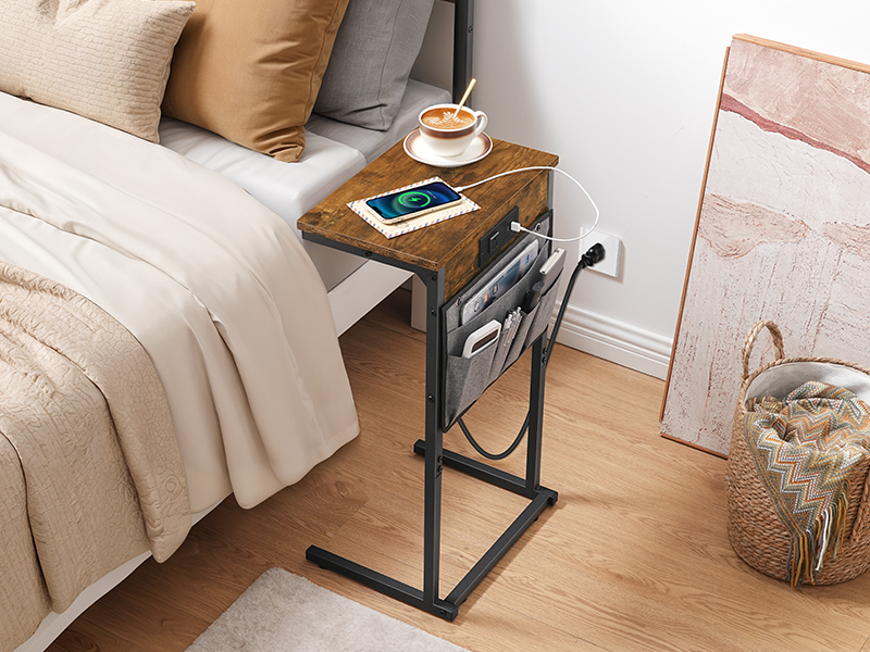 ‼️centerfield ‼️①ACME FURNITURE TROYベンチ Amazon.com: HOOBRO C Shaped End Table with Charging Station