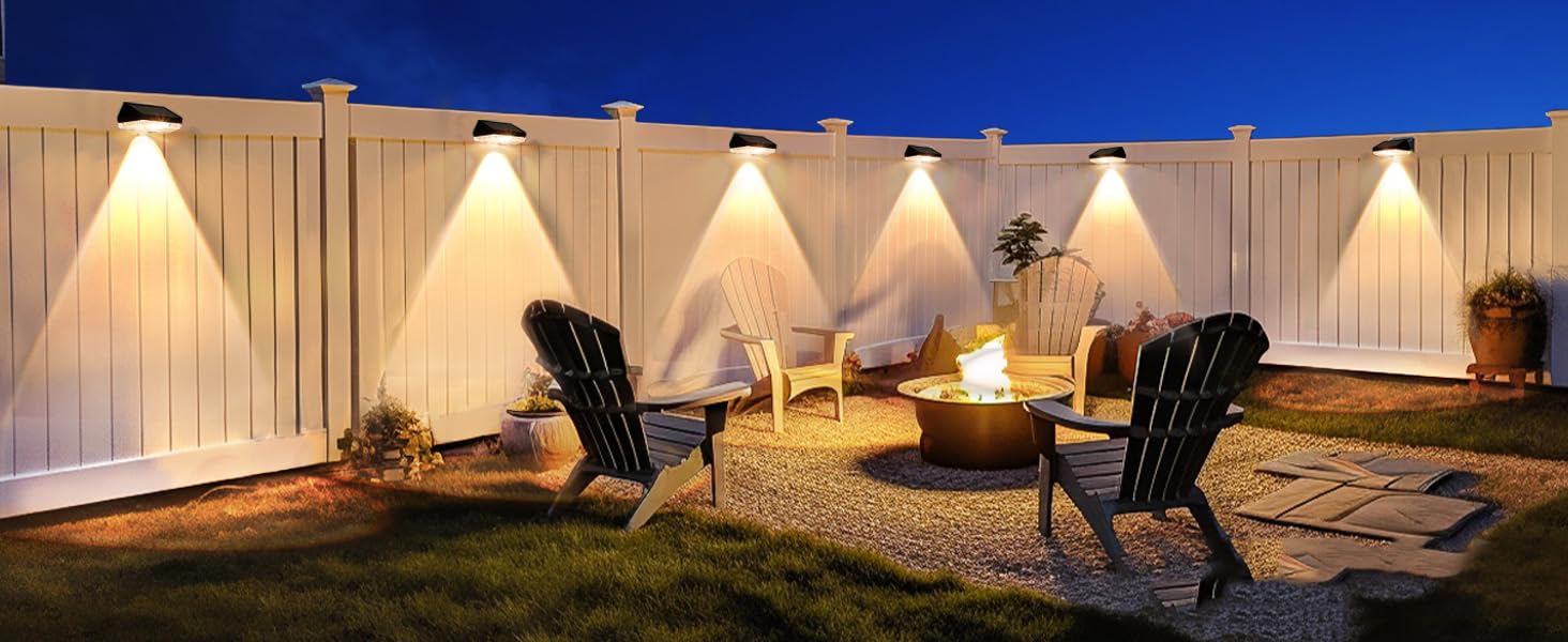 solar powered fence lights