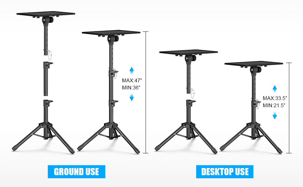 Alumrion Projector Stand Tripod , Adjustable Portable Laptop Tripod