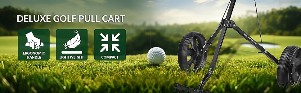 CaddyTek Deluxe Lightweight 2Wheel Golf Pull Cart